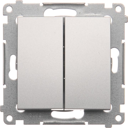 Изображение Kontakt-Simon Przycisk podwójny srebrny mat - DP2.01/43