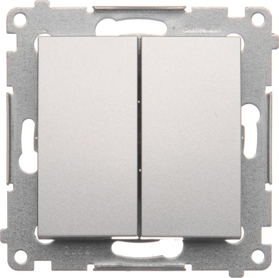 Изображение Kontakt-Simon Przycisk podwójny srebrny mat - DP2.01/43