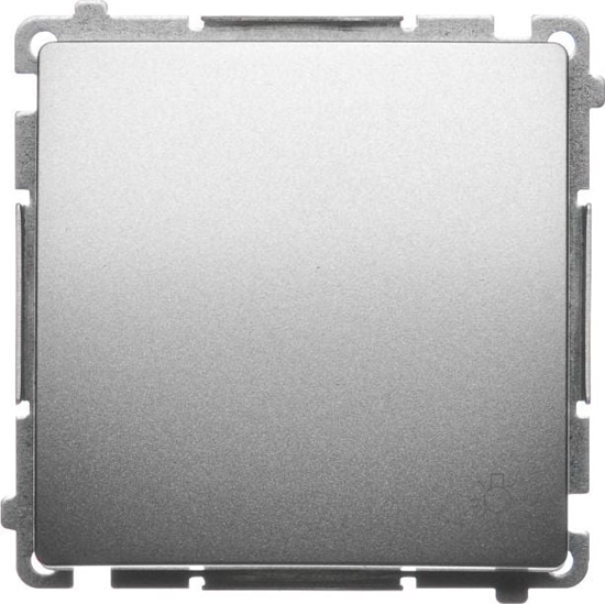 Изображение Kontakt-Simon Przycisk wiato Simon Basic pojedyncze 10AX 250V satynowy (BMS1.01/29)