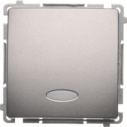 Изображение Kontakt-Simon Przycisk wiato Simon Basic pojedynczy z podwietleniem 10AX 250V inox (BMS1L.01/21)