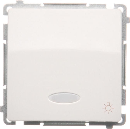 Изображение Kontakt-Simon Przycisk wiato z podwietleniem LED nie wymienialny 10AX 24V biay (BMS1L24V.01/11)