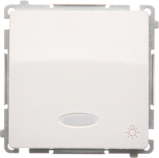 Изображение Kontakt-Simon Przycisk wiato z podwietleniem LED nie wymienialny 10AX 24V biay (BMS1L24V.01/11)