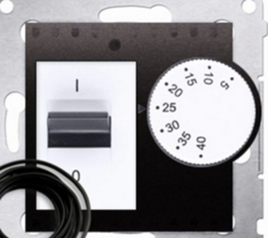Изображение Kontakt-Simon Regulator temperatury 5-40°C IP20 antracyt - DRT10Z.02/48