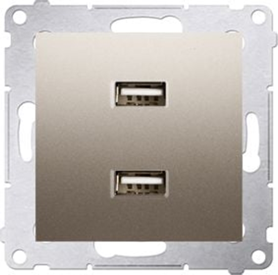 Изображение Kontakt-Simon Simon 54 adowarka 2xUSB 2.1A 5V/DC zoty mat (DC2USB.01/44)