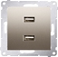 Изображение Kontakt-Simon Simon 54 adowarka 2xUSB 2.1A 5V/DC zoty mat (DC2USB.01/44)