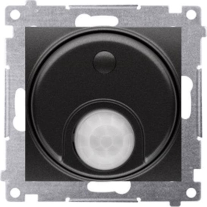 Изображение Kontakt-Simon Simon 54 cznik z czujnikiem ruchu z przekanikiem z zab. (modu) 8(2)A 230V czarny mat do instalacji 3-przew. DCR11P.01/49