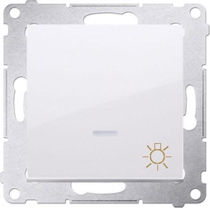 Изображение Kontakt-Simon Simon 54 Przycisk /wiato/ z podwietleniem LED 16AX 250V biay DS1AL.01/11