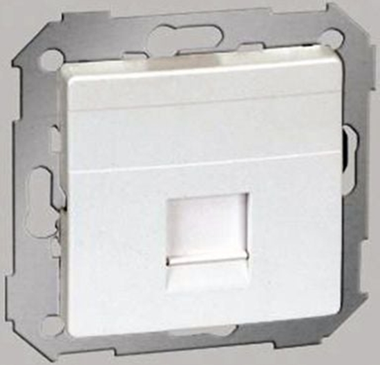 Picture of Kontakt-Simon Simon 82 Pokrywa gniazda komputerowego pojedynczego RJ45 paska z adapterem o przeson biaa (TSI-82005-30)