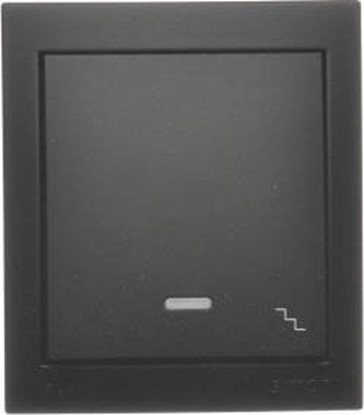 Изображение Kontakt-Simon Simon Aquaclick cznik schodowy z podwietleniem, 10 AX, 250 V czarny ACW6L/49