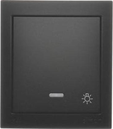 Изображение Kontakt-Simon Simon Aquaclick Przycisk wiato z podwietleniem, 10 AX, 250 V czarny ACS1L/49