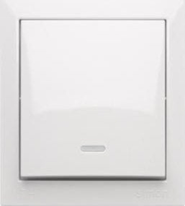 Изображение Kontakt-Simon Simon Aquaclick Przycisk zwierny z podwietleniem bez piktogramu, 10 AX, 250 V, zaciski rubowe biay ACP1L/11