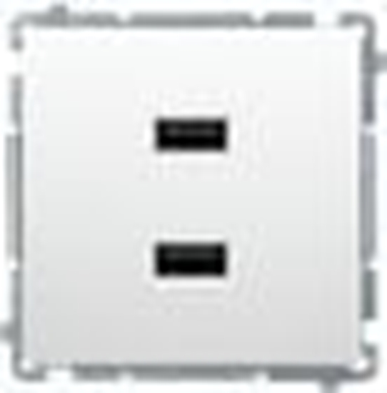 Picture of Kontakt-Simon Simon Basic adowarka 2 x USB (modu), 2.1 A, 5V DC, 230V biay BMC2USB.01/11/B