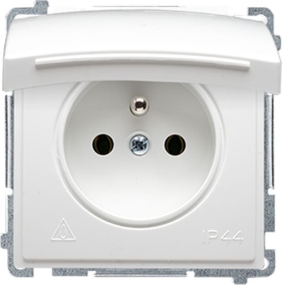 Изображение Kontakt-Simon Simon Basic Gniazdo wtyczkowe Schuko do wersji IP44 (modu) 16A, 250V~,zaciski rubowe biay BMGSZ1B.01/11