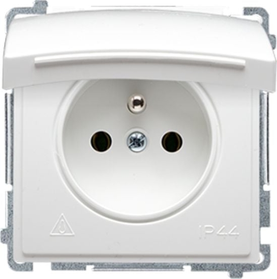 Изображение Kontakt-Simon Simon Basic Gniazdo wtyczkowe Schuko do wersji IP44 (modu) 16A, 250V~,zaciski rubowe biay BMGSZ1B.01/11