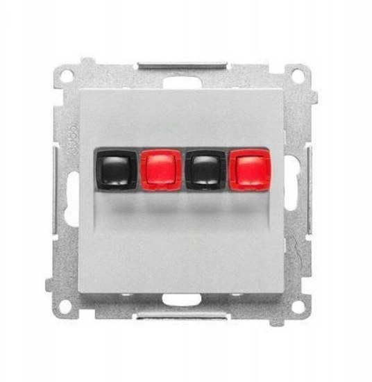 Изображение Kontakt-Simon Simon Gniazdo gonikowe 2-krotne (modu). Przekrój przewodów dla wejcia i wyjcia 2,5 mm2 Aluminium mat TGL2.01/143