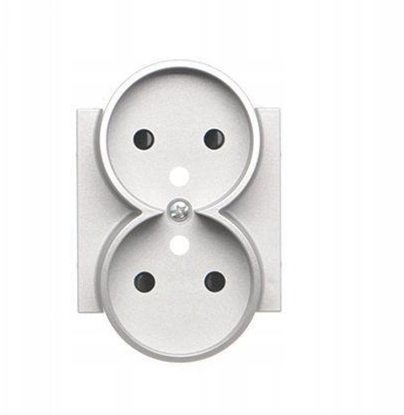 Изображение Kontakt-Simon Simon Pokrywa gniazda wtyczkowego podwójnego do: SGZ2CM Aluminium mat TGZ2MZP/143