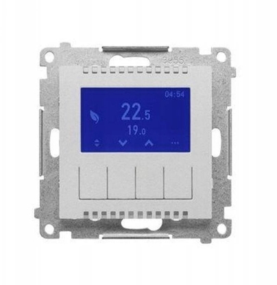 Изображение Kontakt-Simon Termostat programowalny z wywietlaczem (modu) Aluminium matowy TETD1A.01/143