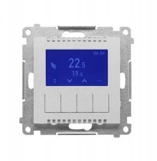 Изображение Kontakt-Simon Termostat programowalny z wywietlaczem (modu) Aluminium matowy TETD1A.01/143