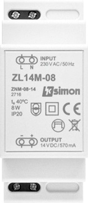 Изображение Kontakt-Simon Zasilacz LED moduowy 14V DC 8W ZL14M-08 (WZ-L14M-08xxx-xxxx)