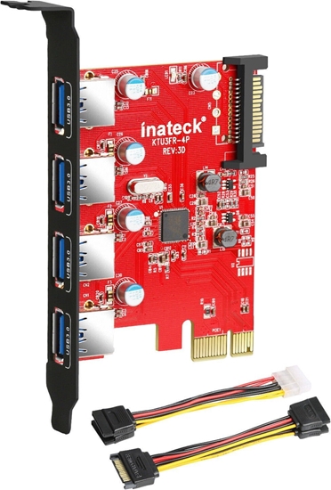 Picture of Kontroler Inateck USB 3.0 Karta PCIe 4 zcz 15 pin SATA
