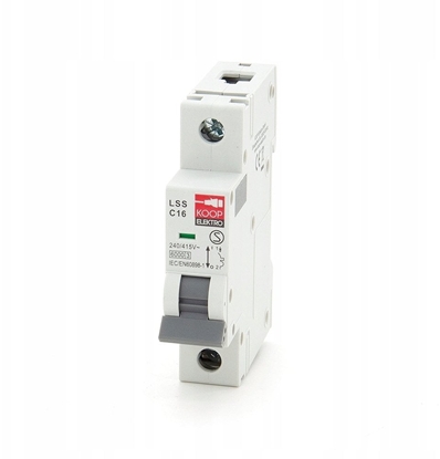 Picture of KOOP Elektro Wycznik nadprdowy 1P C 16A 6kA AC C16A LSS C16 1P