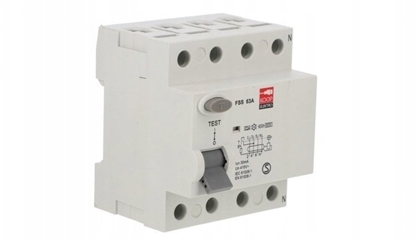 Attēls no KOOP Elektro Wycznik rónicowy 4P 63A 0,03A FSS 4P 63A typ A
