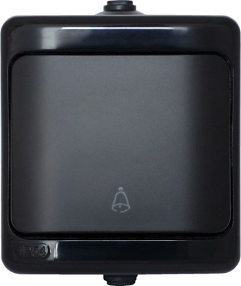 Изображение KOS BRYZA Przycisk dzwonek IP54 10AX 250V czarny 180904