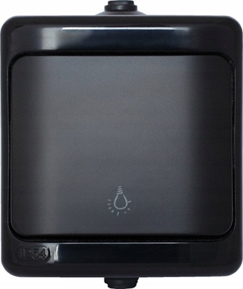 Изображение KOS BRYZA Przycisk wiato IP54 10AX 250V czarny 180903