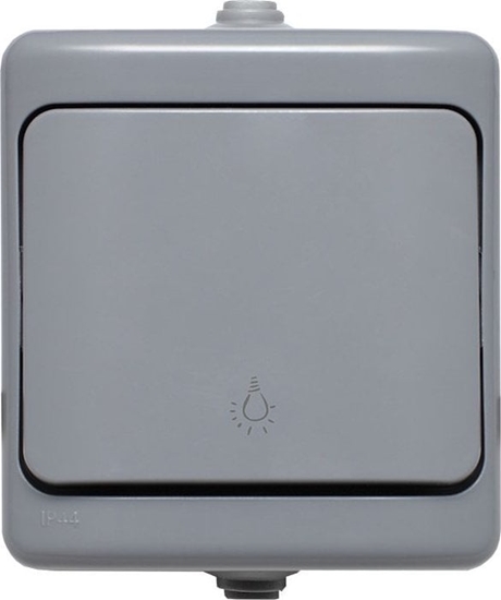 Изображение KOS BRYZA Przycisk wiato IP54 10AX 250V szary 180003