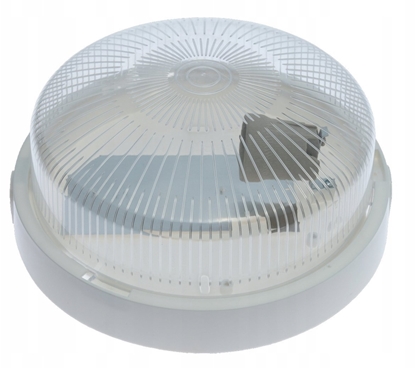 Attēls no Lampa sufitowa Pawbol Oprawa owietleniowa RITA, E27, 18W, IP44, IK10, biay, klosz poliwglan przezroczysty D.3170