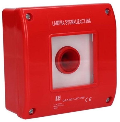 Picture of Lampka sygnalizacyjna zielona w czerwonej obudowie OA2-W01-LPZ-230