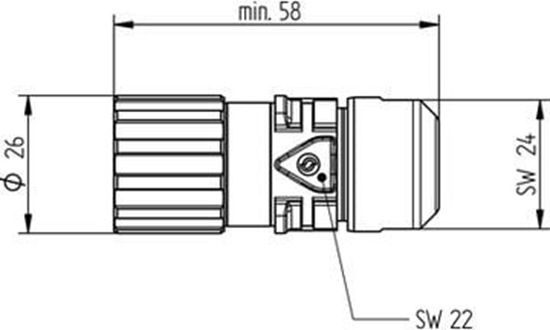Изображение LAPP Obudowa wtyczki okrga czarna IP68 EPIC M23 D6 9,5-13,5 (72044000)