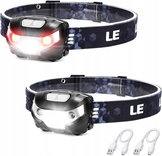 Picture of Latarka czoowa Alogy Lepro Head Torch (2 Pack) - waterproof lampki czoowe LED zasilane bateriami IPX6 (2 pack) (zestaw nie zawiera baterii)
