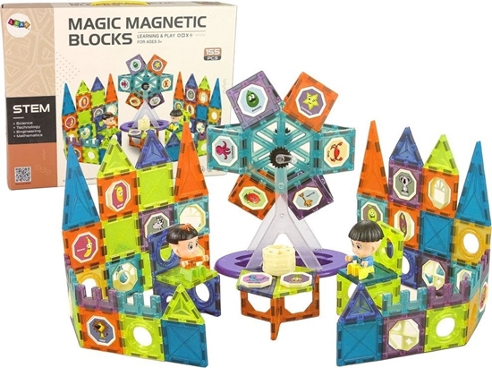 Picture of LeanToys Klocki Magnetyczne Budowle 3D Diabelski Myn 155 Elementów LEAN Toys