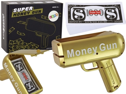 Picture of LeanToys Pistolet Na Pienidze Strzelajcy Zoty Wyrzutnia Money Gun Banknoty