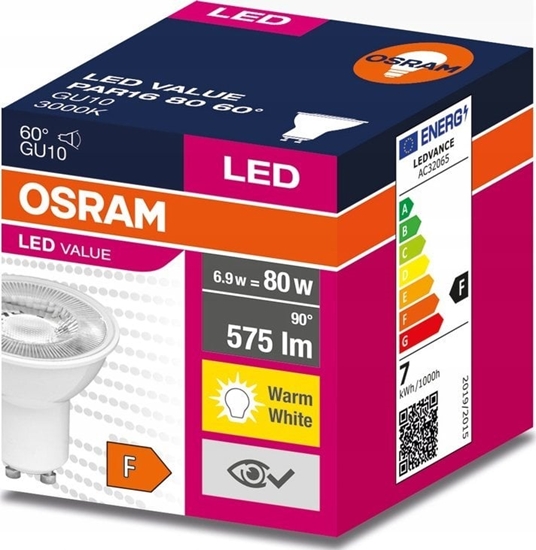 Picture of Ledvance arówka LED GU10 VALUE PAR16 80 60 6,9W/830 230V 4058075599260