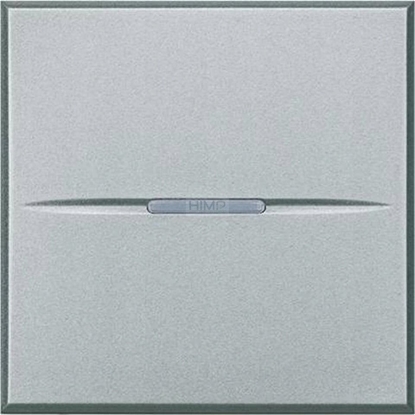 Attēls no Legrand AXOLUTE - Przycisk jednobiegunowy NO 10A (zaciski rubowe) 2 moduy AXIAL aluminium HC4005M2N