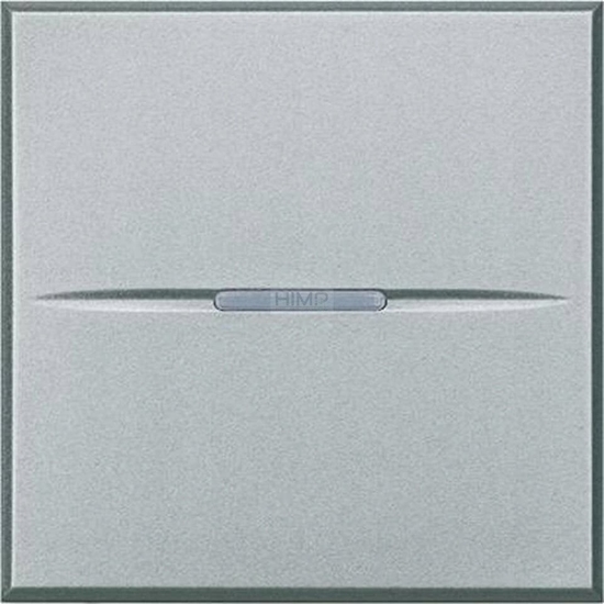 Picture of Legrand AXOLUTE - Przycisk jednobiegunowy NO 10A (zaciski rubowe) 2 moduy AXIAL aluminium HC4005M2N