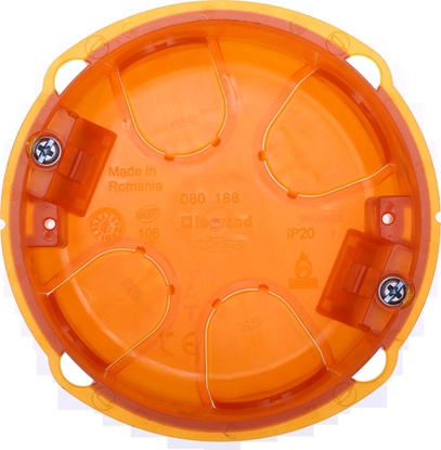Attēls no Legrand Batibox Puszka podtynkowa 80 x 50mm z wielokrotnymi przepustami (080188)