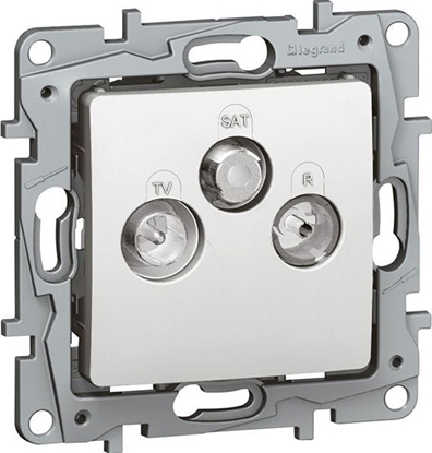 Изображение Legrand Gniazdo antenowe Legrand Niloe / Niloe Selection 764564 TV-RD-SAT przelotowe 14 dB biae