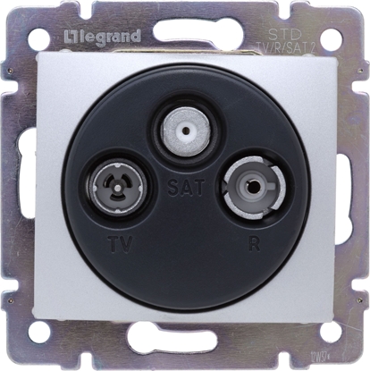 Attēls no Legrand Gniazdo antenowe RTV/SAT kocowe aluminium (770136)