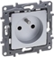 Picture of Legrand Niloe Selection Gniazdo 2p+z 16A 250V (bez przesony, zaciski rubowe) aluminium 762140