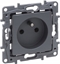 Picture of Legrand Niloe Selection Gniazdo 2p+z 16A 250V (bez przesony, zaciski rubowe) stal 762340