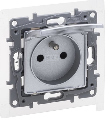Изображение Legrand Niloe Selection Gniazdo 2p+z IP44 16A 250V z przeson, zaciski rubowe aluminium 762137