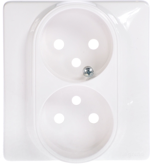 Изображение Legrand Plakietka gniazda podwójnego CELIANE biaa - 068647