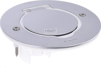 Attēls no Legrand POKRYWA GNIAZD POJEDYNCZA OKRGA INOX - 089701