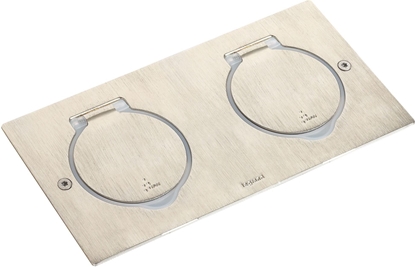 Attēls no Legrand Pokrywa gniazda podwójna prostoktna Inox (089702)