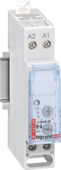 Изображение Legrand Przekanik czasowy 1P 8A 0,1sek-100h 12-230V AC/DC opónione zaczenie RC302 (004740)