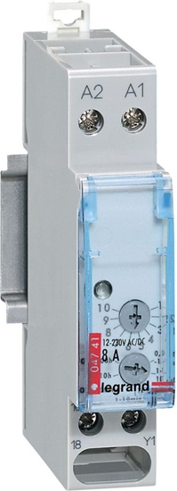 Изображение Legrand Przekanik czasowy 1P 8A 0.1sek-100h 12-230V AC/DC (004741)