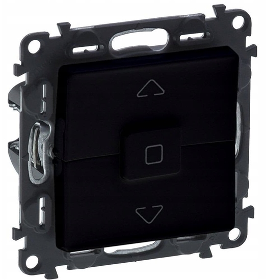 Изображение Legrand przycisk sterowanie roletami czarny 10A 230V 756330